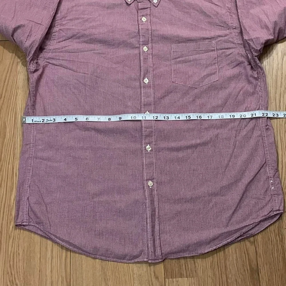 J Crew Mens Large Long sleeve Button Down Shirt Classic Red Gingham Check